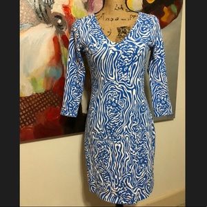 Lilly Pulitzer blue and white print dress